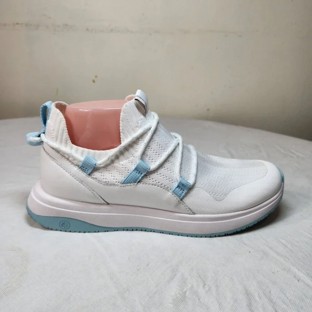 Nurture Restore Women's size 6.5 M Lace Up Comfort Sneakers White blue Shoes 304 - Picture 6 of 8